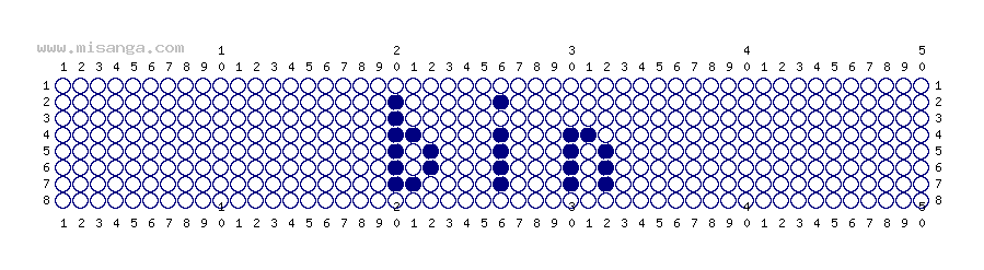 編みこみ文字ミサンガ製作図：RIN