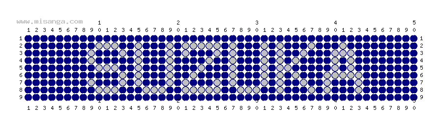 編みこみ文字ミサンガ製作図：SUZUKA