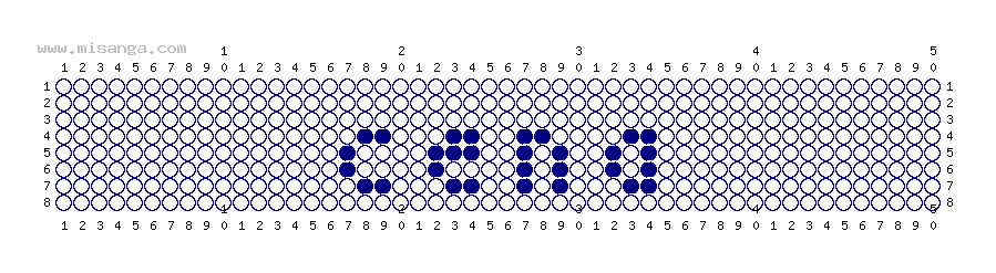 編みこみ文字ミサンガ製作図：SENA