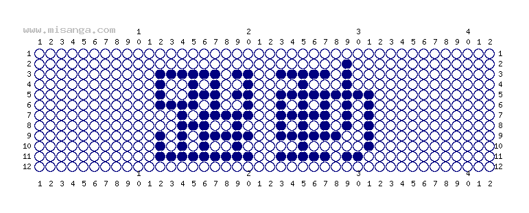 編みこみ文字ミサンガ製作図：躍動