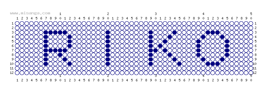 編みこみ文字ミサンガ製作図：RIKO