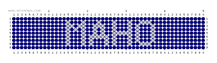 編みこみ文字ミサンガ製作図：MAHO