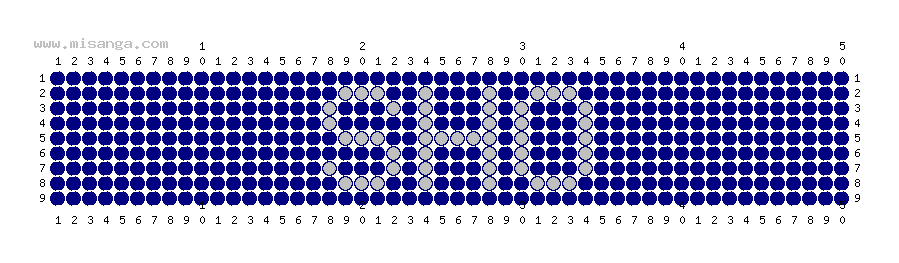 編みこみ文字ミサンガ製作図：SHO