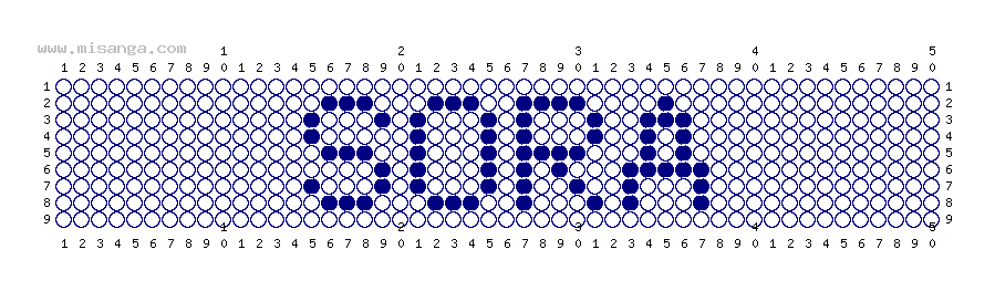編みこみ文字ミサンガ製作図：SORA