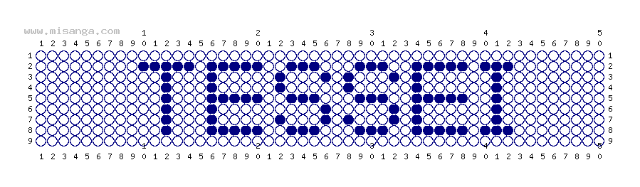 編みこみ文字ミサンガ製作図：TESSEI