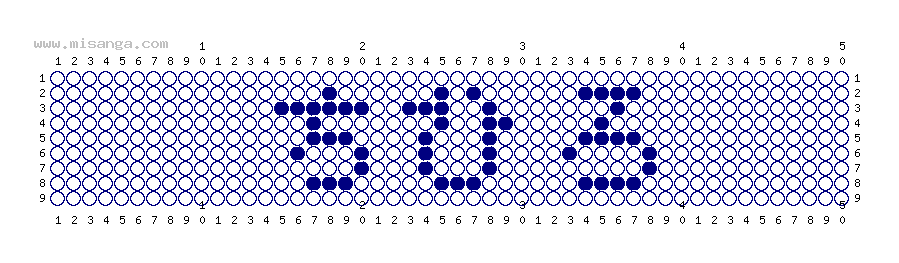 編みこみ文字ミサンガ製作図：ちひろ