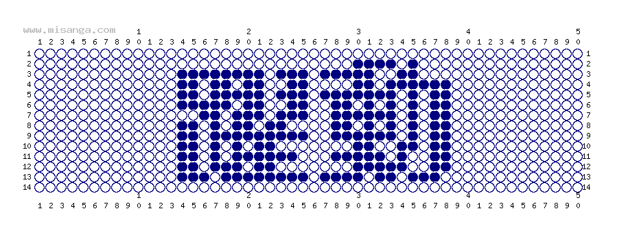 編みこみ文字ミサンガ製作図：躍動