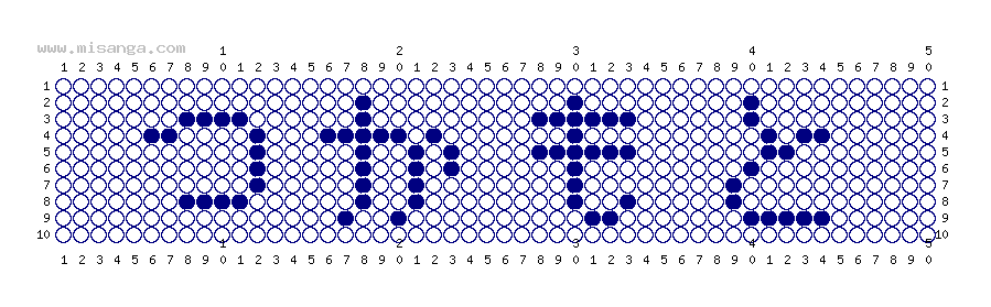 編みこみ文字ミサンガ製作図：つかもと