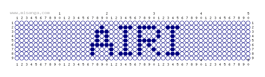 編みこみ文字ミサンガ製作図：AIRI