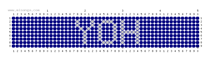 編みこみ文字ミサンガ製作図：YOH