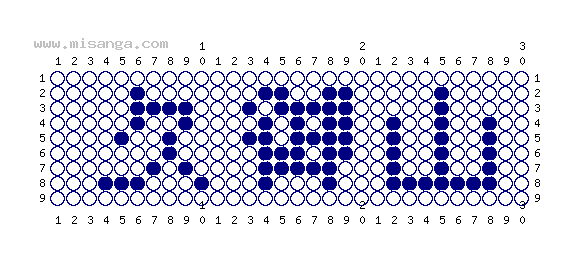 編みこみ文字ミサンガ製作図：久御山