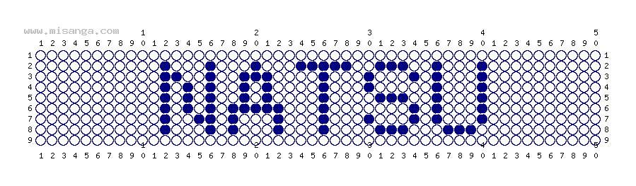 編みこみ文字ミサンガ製作図：NATSU