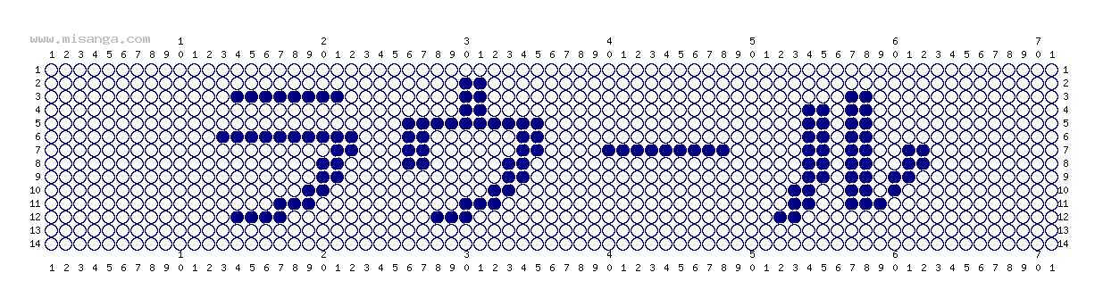 編みこみ文字ミサンガ製作図：ラウール