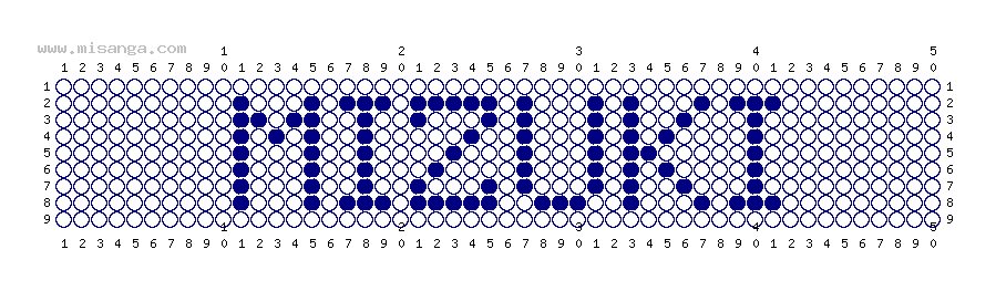 編みこみ文字ミサンガ製作図：MIZUKI