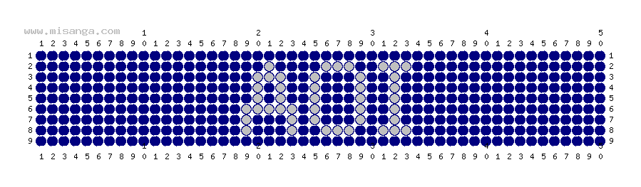 編みこみ文字ミサンガ製作図：AOI