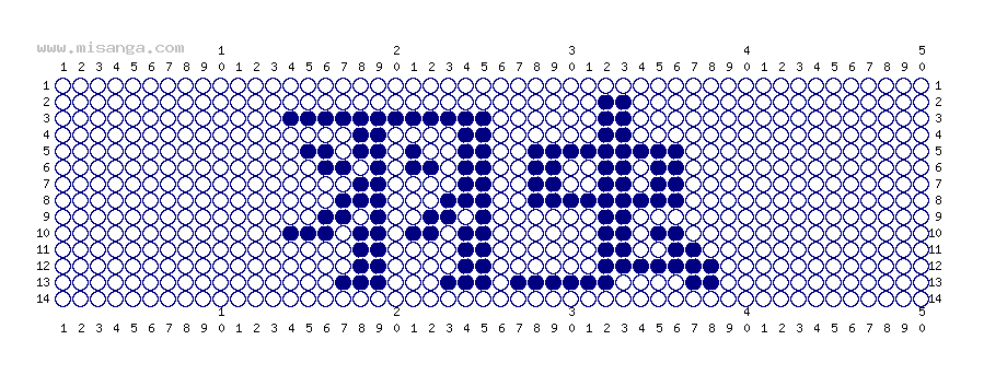 編みこみ文字ミサンガ製作図：羽虫