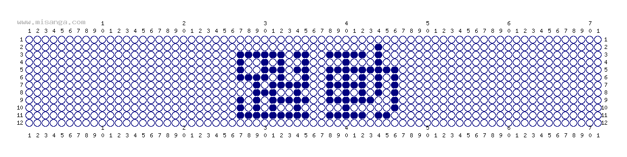 編みこみ文字ミサンガ製作図：躍動