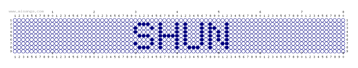 編みこみ文字ミサンガ製作図：SHUN