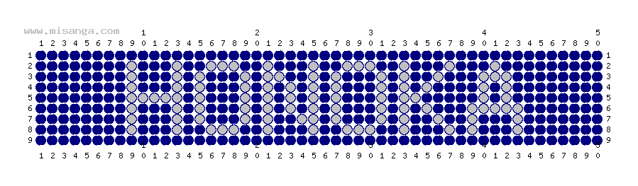 編みこみ文字ミサンガ製作図：HONOKA