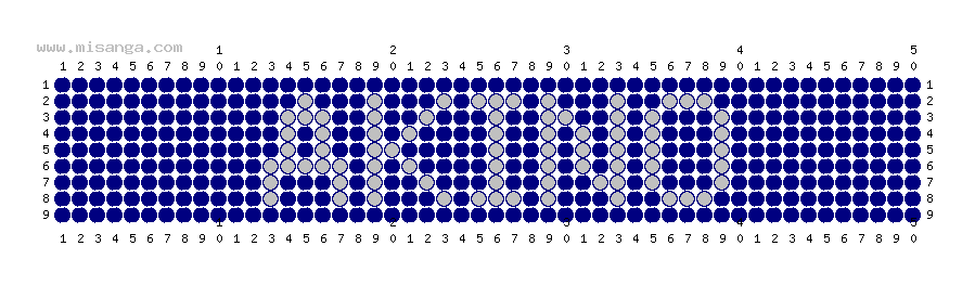 編みこみ文字ミサンガ製作図：AKINO