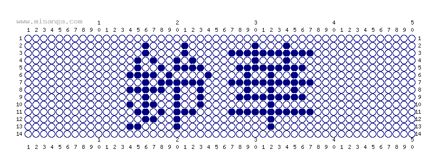 編みこみ文字ミサンガ製作図：鈴華