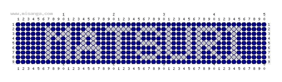 編みこみ文字ミサンガ製作図：MATSURI