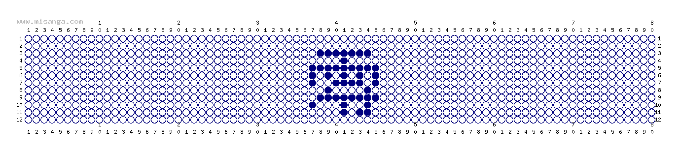 編みこみ文字ミサンガ製作図：零