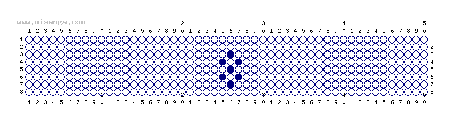 編みこみ文字ミサンガ製作図：8
