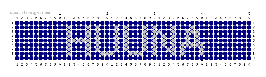 編みこみ文字ミサンガ製作図：HUUNA