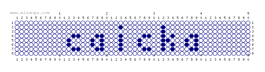 編みこみ文字ミサンガ製作図：SAYSKA