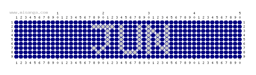 編みこみ文字ミサンガ製作図：JUN