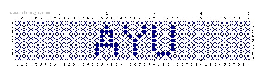 編みこみ文字ミサンガ製作図：AYU