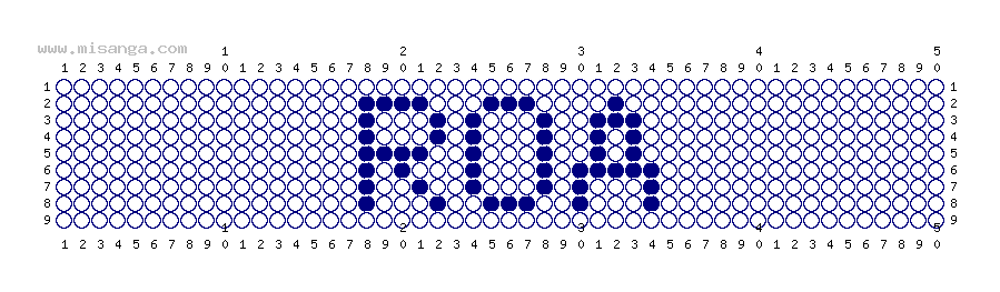 編みこみ文字ミサンガ製作図：ROA
