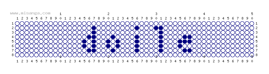 編みこみ文字ミサンガ製作図：DOZLE