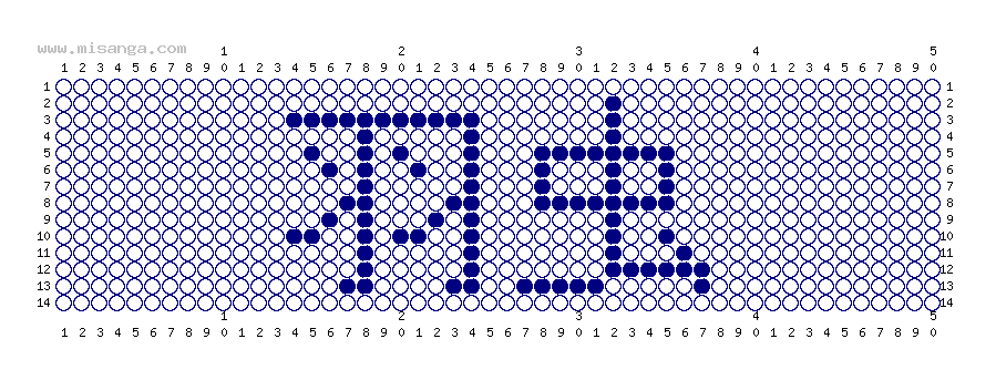 編みこみ文字ミサンガ製作図：羽虫