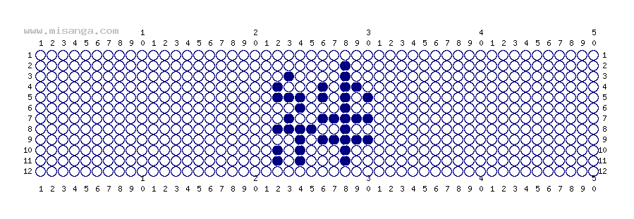 編みこみ文字ミサンガ製作図：絆