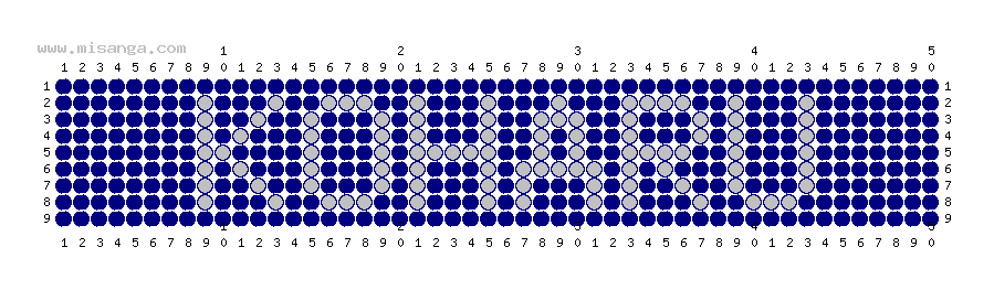編みこみ文字ミサンガ製作図：KOHARU