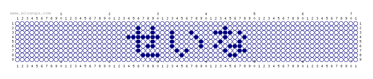 編みこみ文字ミサンガ製作図：せいな