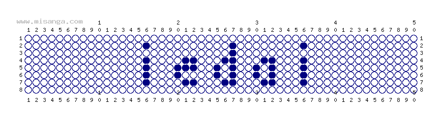 編みこみ文字ミサンガ製作図：YUDAI
