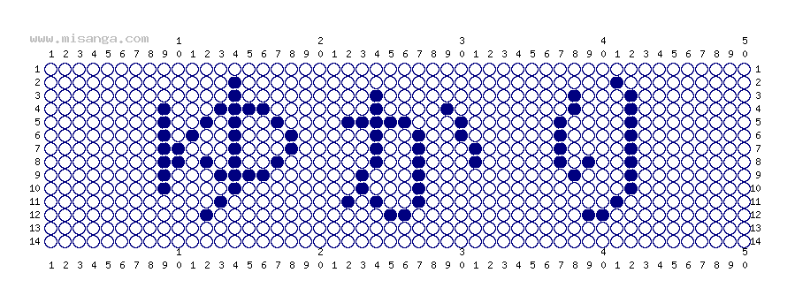 編みこみ文字ミサンガ製作図：ゆかり