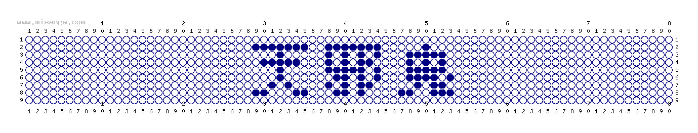 編みこみ文字ミサンガ製作図：天邪鬼