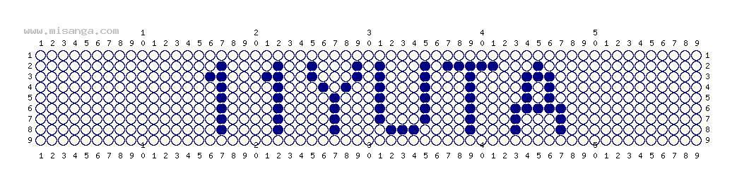 編みこみ文字ミサンガ製作図：11YUTA