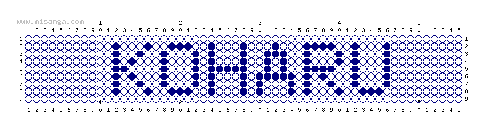 編みこみ文字ミサンガ製作図：KOHARU