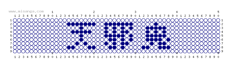 編みこみ文字ミサンガ製作図：天邪鬼