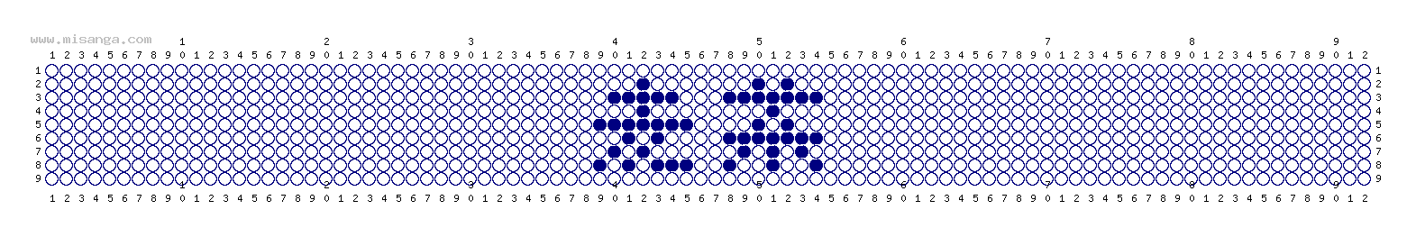 編みこみ文字ミサンガ製作図：麦茶