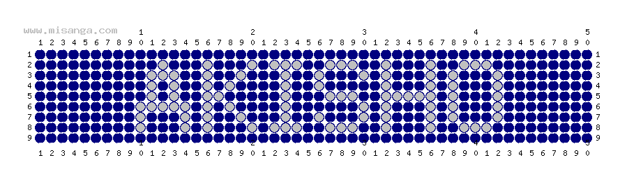 編みこみ文字ミサンガ製作図：AKISHO
