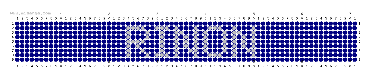 編みこみ文字ミサンガ製作図：RINON