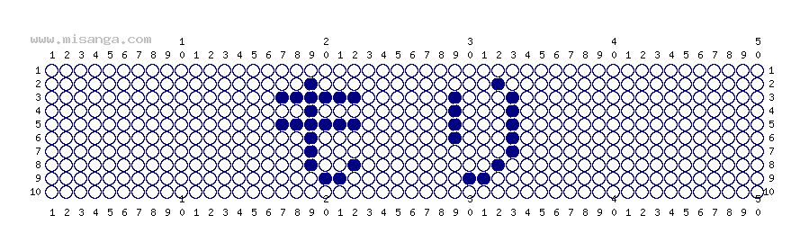 編みこみ文字ミサンガ製作図：もり