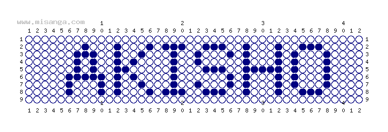 編みこみ文字ミサンガ製作図：AKISHO
