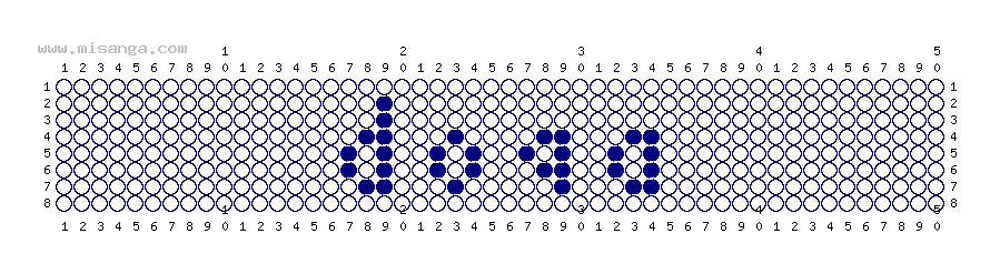 編みこみ文字ミサンガ製作図：TOWA